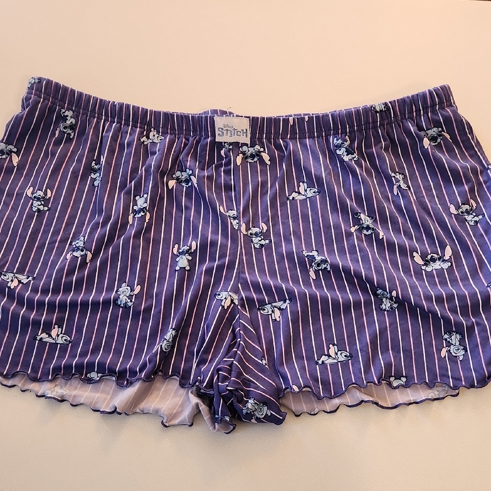 Stitch Purple Striped Shorts